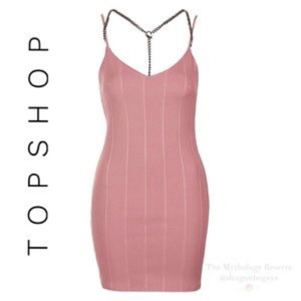 Topshop mauve bodycon dress